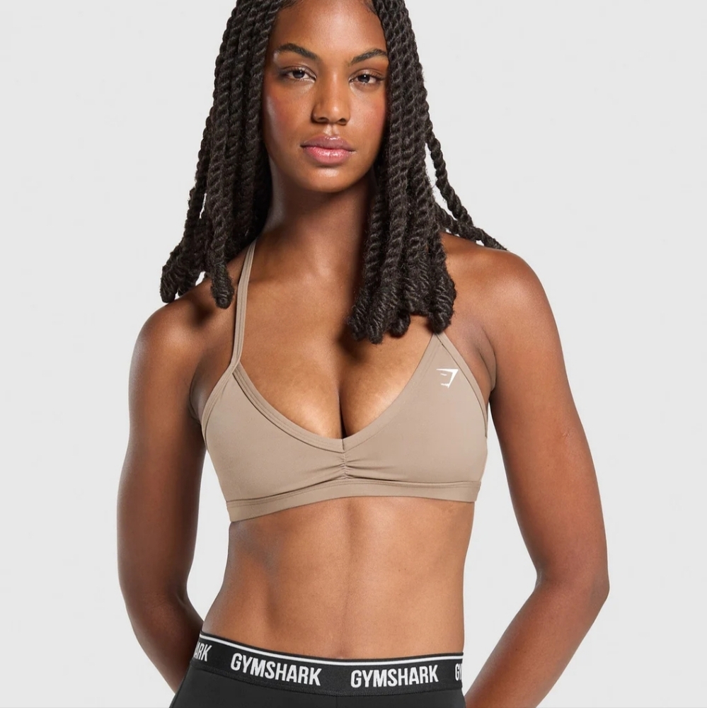 Tan Gymshark Minimal Sportsbra